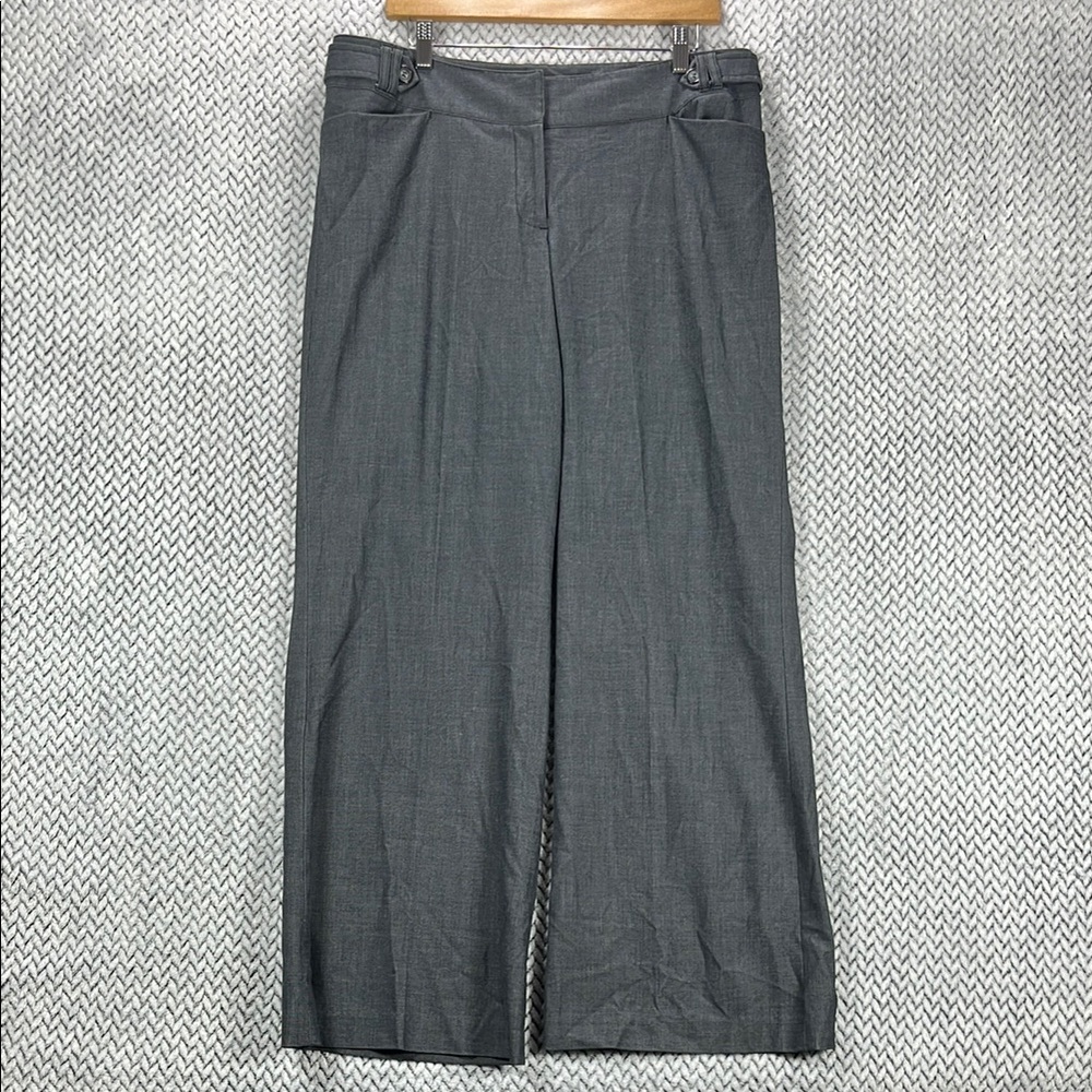 Lane Bryant Wide Leg Gray Trouser Pants Size 14 Business Office Preppy Acadmeia